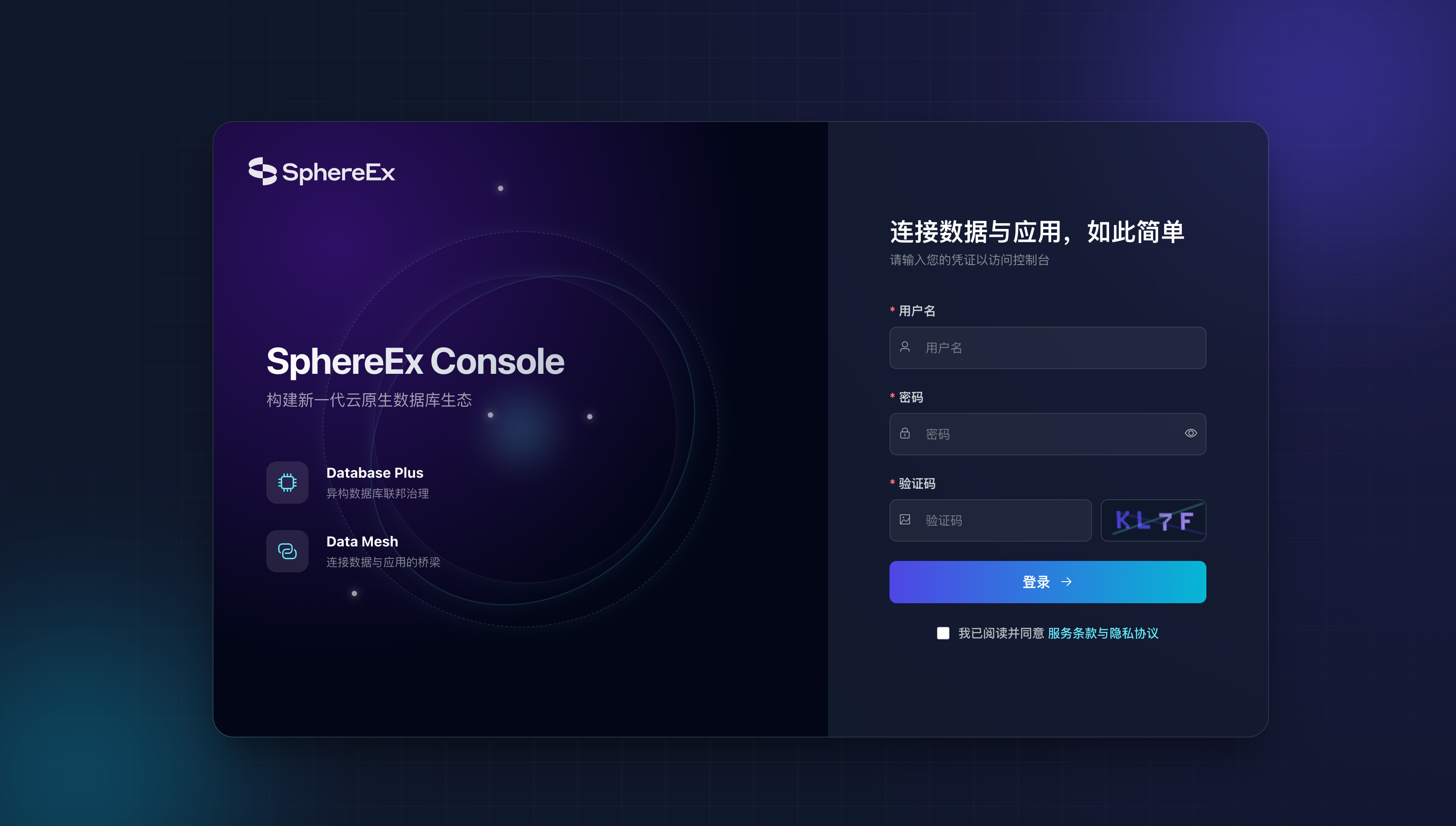 Console 登录页